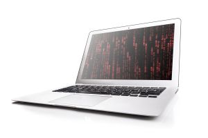 Laptop under cyber security threat